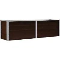 vidaXL Lit surélevé de jardin brun 160 x 40 x 45 cm Acier galvanisé