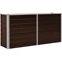 vidaXL Lit surélevé de jardin brun 160 x 40 x 77 cm Acier galvanisé