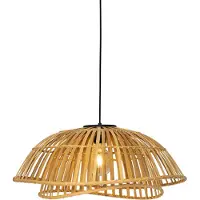 QAZQA Suspension orientale noire avec bambou naturel 62 cm - Pua