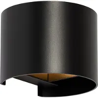 QAZQA Applique murale moderne ronde noire - Edwin