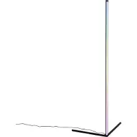 QAZQA Lampadaire noir avec LED RGB et télécommande - Carla