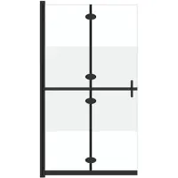 vidaXL Paroi de douche praticable pliable Verre ESG semi-mat 110x190 cm