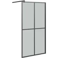 vidaXL Walk -In -Duschbildschirm 100x195 cm dunkler Temperament