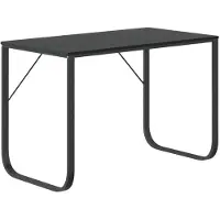 vidaXL Table d'ordinateur noire 110x60x73 cm bois composite