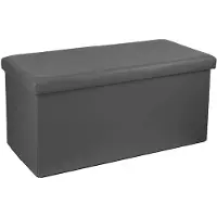 Atmosphera Banquette coffre pliable Loft - L. 76 x H. 37,5 cm - Gris