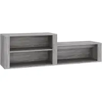 vidaXL Armoire à chaussures Sonoma gris 150x35x45 cm Bois d'ingénierie