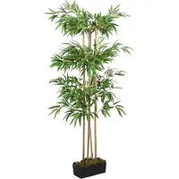 vidaXL Bambou artificiel 1216 feuilles 180 cm vert