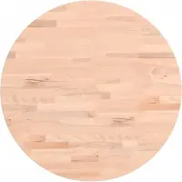 vidaXL Dessus de table Ø50x4 cm rond bois massif de hêtre