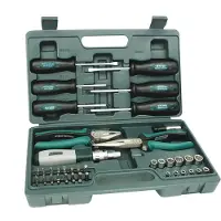 BRÜDER MANNESMANN GREEN LINE 29110 Jeu d'outils combinés, 45 pièces, en coffret