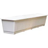 Geli Bac à fleurs Standard plastique 80x17x14 cm blanc (80 x 17 x 14 cm)