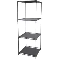 Urban Living Étagère De Rangement - Urban Living - 3 Casiers - Métal - Tissu - Dimensions 34,5x34,5x104 Cm