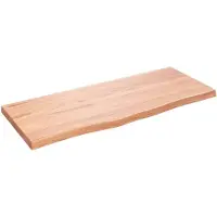 vidaXL Dessus de table marron clair bois chêne massif traité