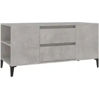 vidaXL Armoire TV gris béton 102x44,5x50 cm Bois composite