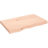 vidaXL Dessus de table 80x50x(2-6) cm bois de chêne massif non traité
