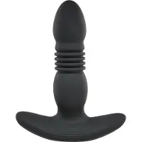 Playboy - Vibromasseur anal rechargeable avec poussée (noir)