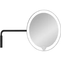 Blomus LED miroir cosmétique avec support mural Modo Black, titane, aluminium, plastique, 66352