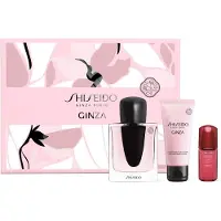 Shiseido Coffret : Ginza Eau De Parfum pour femme 50 ml + Ginza lotion corporelle hydratante 50 ml + Ginza sérum concentré activateur d’énergie 10 ml