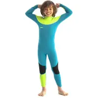 Jobe Boston 3/2 Mm Junior Long Sleeve Back Zip Shorty Bleu 8 Years Enfants