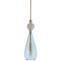 Ebb & Flow Smykke Suspension Shiny Gold | Topaz Blue | Crystal Check E14IP20