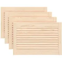 vidaXL Portes d'armoire à persiennes 4 pcs 39,5x59,4 cm pin massif