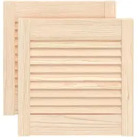 vidaXL Portes d'armoire à persiennes 2 pcs 39,5x39,4 cm pin massif