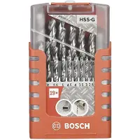 Bosch Powertools Hss-g Gripbox 1-10 Mm Metal Drill Bit 19 Units Argenté