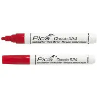 PICA 524/40-10 Marqueur Peinture - Rond - Rouge - 2-4mm (10pcs)