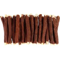 Flamingo Bâtonnets De Peau De Lapin Crue Pour Chien 350g