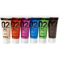 A-Color Acrylverf Couleurs à mélanger, 02 - Matt, 6x20ml (20 ml)
