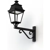 Roger Pradier Avenue 3 Model 12 Applique Murale Clear Glass Built-in LED 3000K Warm-White 35W | Dark black