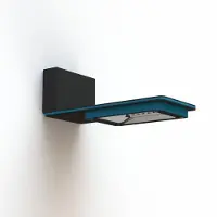 Roger Pradier Hector Model 1 Applique Murale Toughnened clear glass 3000k warm white 26W Symmetric Support Black Grey | Matt Azure Blue