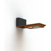 Roger Pradier Hector Model 1 Applique Murale Toughnened clear glass 3000k warm white 26W Symmetric Support Black Grey | Pure orange
