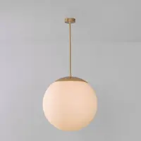 Schwung Globe Single Opal Ø 600 mm Suspension Lacquered Burnished Brass