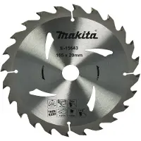 Makita Zubehör E-15643 Kreissägeblatt Holz 165 x 20 x 1,6 mm T24