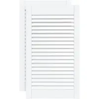 vidaXL Portes d'armoire à persiennes 2 pcs blanc 69x39,4 cm pin massif