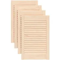 vidaXL Portes d'armoire à persiennes 4 pcs 61,5x39,4 cm pin massif