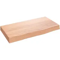 vidaXL Étagère murale marron clair 40x20x4 cm bois chêne massif traité