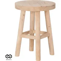 Infinity Goods Stool Bois - Teck - Table d'appoint - Tabouret - Table à plantes - Marchepied - Jusqu'à 150 kg - Marron