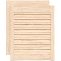 vidaXL Portes d'armoire à persiennes 2 pcs 61,5x49,4 cm pin massif