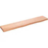 vidaXL Étagère murale marron clair 100x20x4cm bois chêne massif traité