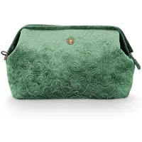 Pip studio Trousse de Toilette Pip Studio Velvet Quiltey Cosmetic Purse Extra Large Green