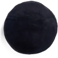 Essenza Coussin Décoratif Essenza Mads Furry Rond Nightblue (45 cm)