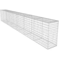 vidaXL Mur de gabions avec couverture Acier galvanisé 600x50x100 cm