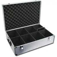 Vdd Boîtier CD - Boîtier DJ pour 140 CD incluant le boîtier CD (argent)
