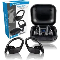 Grundig Écouteurs Sport Sans Fil - Bluetooth - Écouteurs Intra-auriculaires avec Microphone - Noir
