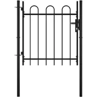 vidaXL Portail simple avec haut arrondi 100 x 75 cm