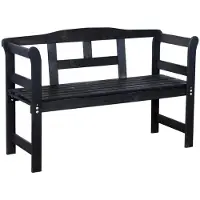 SenS-Line Banc de jardin avec dossier Walt - noir