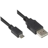 Alcasa electronik USB2.0 Kabel EASY A-Micro B schw. 0,5m