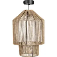 Mica Decorations Elsa Lampe suspendue - H49 x Ø35 cm - Jute - Marron clair