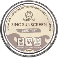 Suntribe Zinc Sunscreen crème protectrice minérale visage et corps SPF 50 Mud Tint 45 g